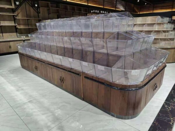 retail store wood display shelf